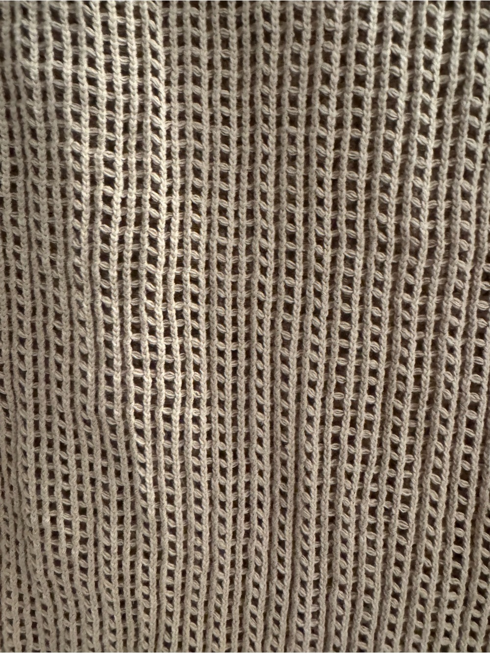 Coastal Grandma lightweight V-Neck Knit Sweater in Beige 100% cotton size large - Picture 3 of 6